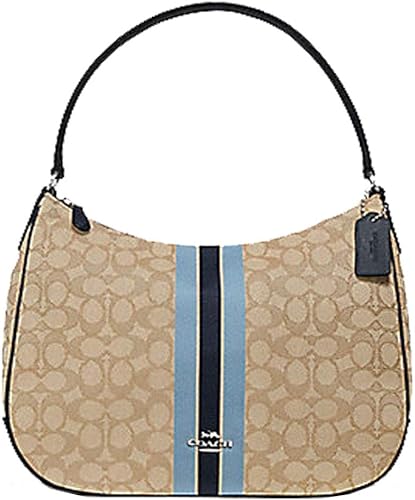 zip shoulder bag in signature jacquard