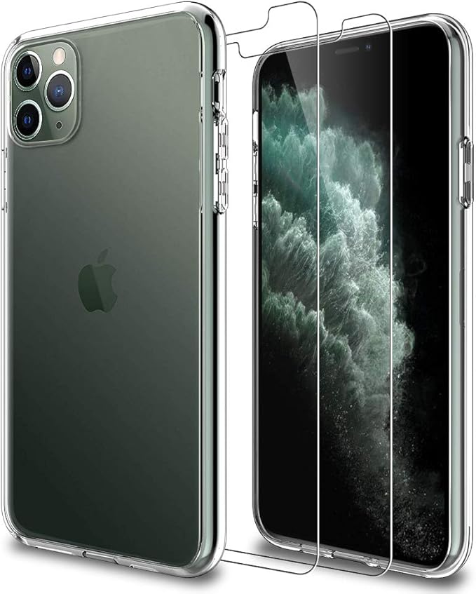 LK iPhone 11 Pro Case with 2 Pack Tempered Glass Screen Protector