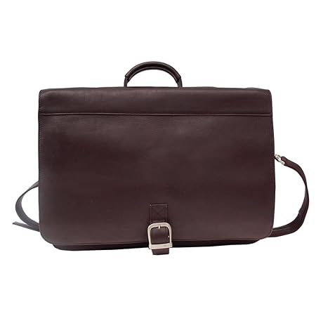 Piel Leather Executive Briefcase, Chocolate, One Size