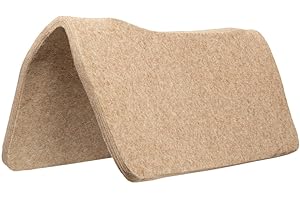 Weaver Equine 30" x 30" Contoured Wool Blend Felt Horse Saddle Pad Liner, Shock Absorbing Western Saddle Pad Protection, Dura
