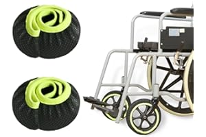 PVC Wheelchair Wheel Covers,Noise-Reducing Tire Sleeves,Wheelchair Accessories Tyre Covers to Protect Floors Carpets (Black, 
