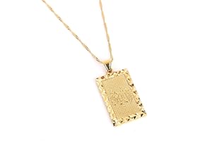 CHUANGBANG JEWELRY 24K New Islamic Allah Pendant Charm Gold Pendant Necklace Religious Muslim Jewelry