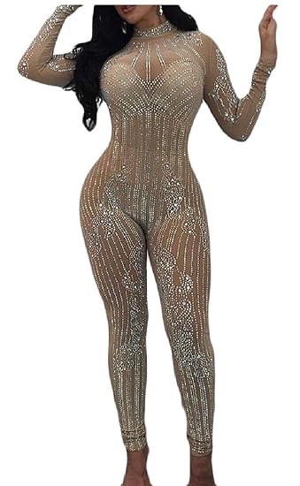 glitter bodycon jumpsuit