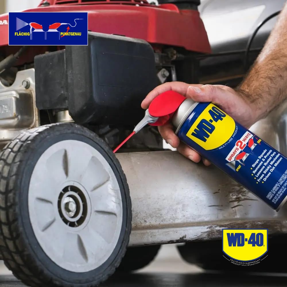 WD-40 Multifunktionsprodukt Smart Straw 330ml – Präzise Anwendung mit klappbarem Sprührohr, löst festsitzende Mechaniken & Rost, beseitigt Quietschen, verdrängt Feuchtigkeit, schützt & reinigt 5