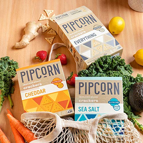 PipCorn Heirloom Mini Snack Crackers Variety Pack (3 Pack of 4.25oz