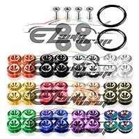 EZAUTOWRAP Silver Bumper Quick Release Fasteners for Car Bumpers Trunk Fender Hatch Lids Kit