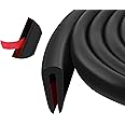 Rubber Edge Trim U Channel Edge Trim Sheet Metal Edge Guard Protector, Self-Adhesive EPDM Seal Strip for Panels, Car Doors, Steel Plates, Hatches, Table Corners, Fit 1/16"(1.6mm), 10Ft Length