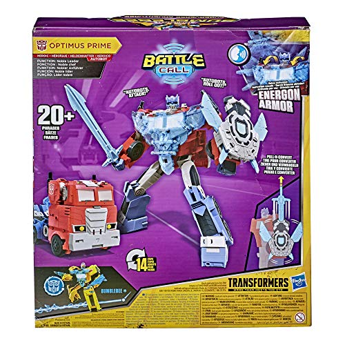 Transformers Bumblebee Cyberverse Adventures Battle Call Officer Optimus Prime, stimmenaktivierte Lichter und Sounds – Bild 6