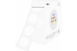 PARLAIM 0.75" Round Color Coding Circle Dot Labels in Roll, 1000 Stickers per Dispenser Box, 3/4 inch Diameter for Office and Business, White