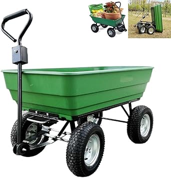 Amazon Co Jp Llss万能手押し車 ガーデンワゴン ヤードカート 26cmタイヤ 108x52cmトレイ 容量0kg Diy 工具 ガーデン