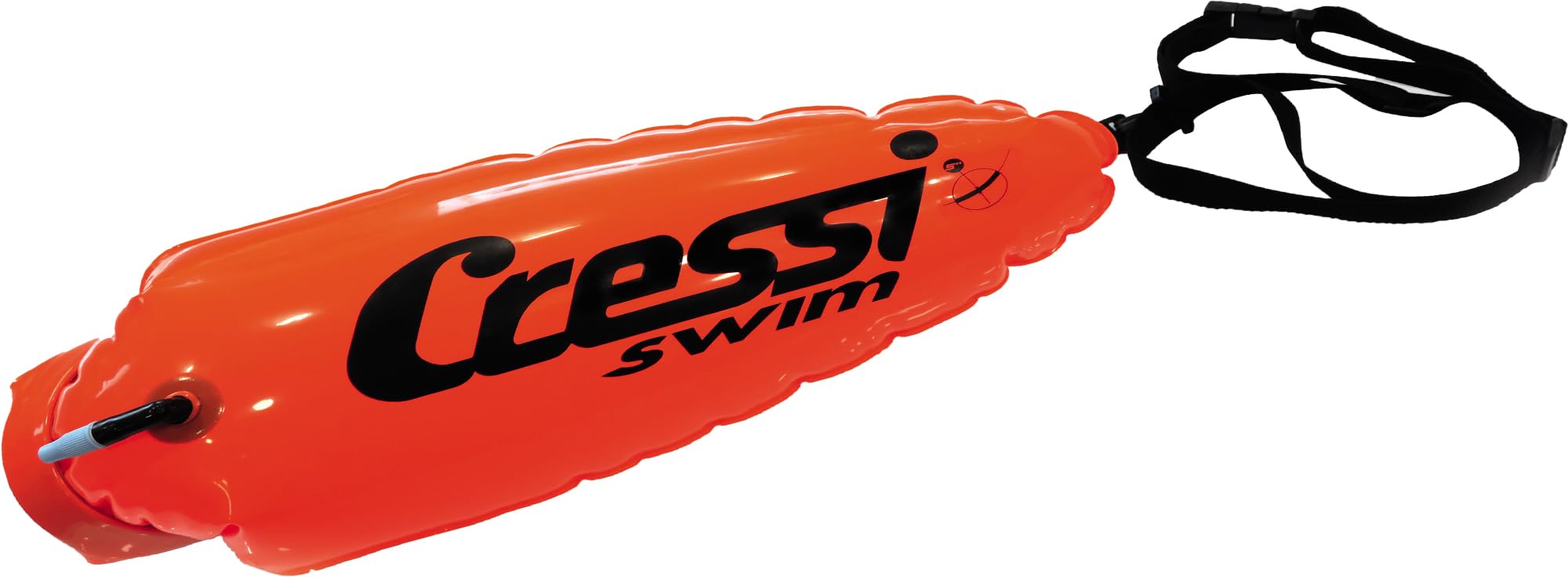 Cressi Boa Floating Buoy Small - Small Inflatable Buoy for Swimmer/Snorkeler/Sub Signaling, Orange, Size S, Unisex