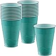 Robin's Egg Blue Plastic Cups (Pack of 20) - 12 oz. - Versatile Drinkware for Indoor & Outdoor Parties, Weddings, Birthdays, Celebrations & More
