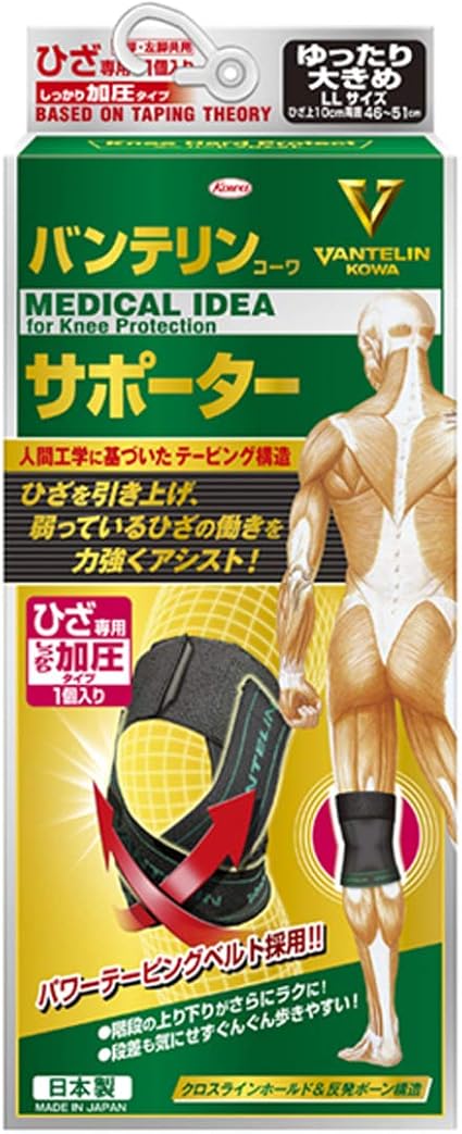 Amazon Co Jp 興和 コーワ バンテリンコーワサポーター ひざ専用 しっかり加圧 ゆったり大きめ ブラック ドラッグストア