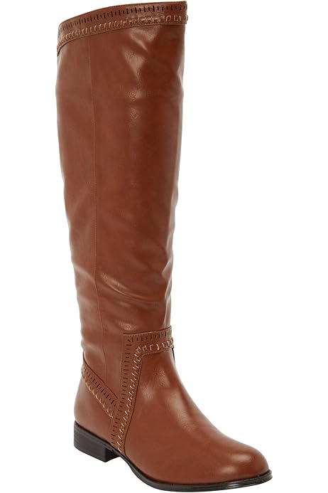 wide calf leather boots size 9.5