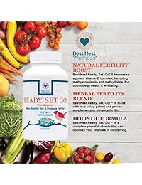Ready. Set. Go. mejor rodar Fertilidad de la mujer Formula | Doctor Recommended, methylfolate, Conjunto Alimentos, Antioxidantes, Fertilidad mezcla de hierbas & Nutrición Prenatal, 30 Porciones por botella