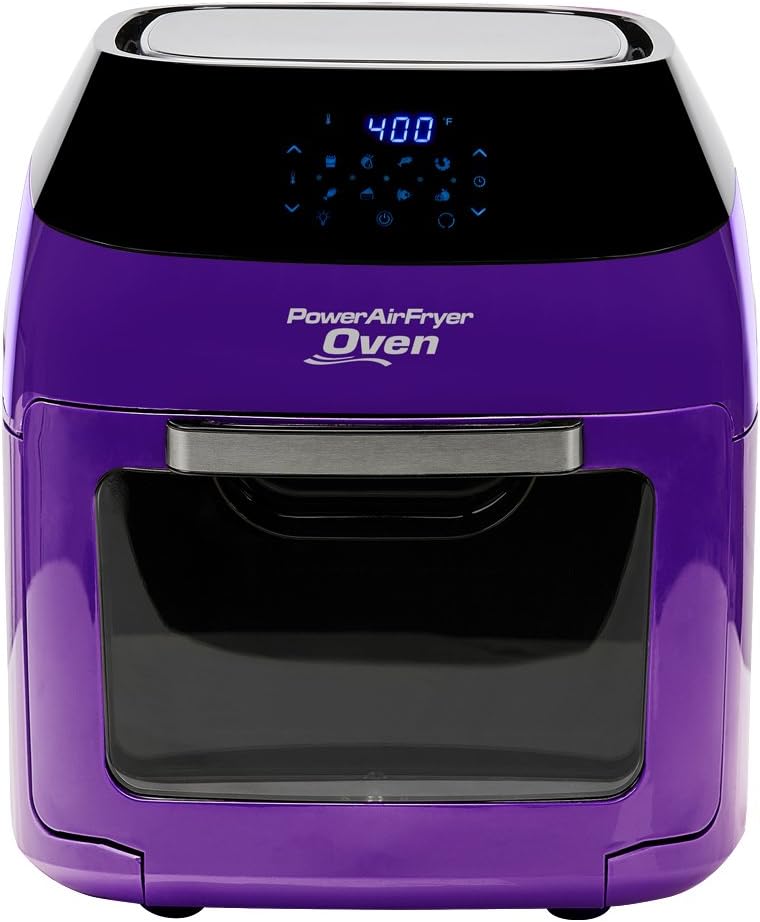 Power AirFryer Oven With 7 in 1 Cooking Features with Professional Dehydrator and Rotisserie (8 QT, Purple)