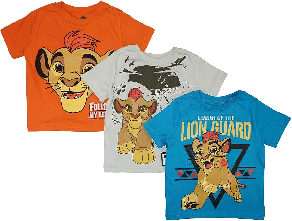 Disney Little Boys' Toddler Lion Guard 3 Pack TShirts
