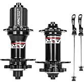 HUIOP 1 Pair Bike Hub Front Rear HG 8-11 Speed 4 Claws 32 Holes Disc Brake Hubs with Quick Release Lever,Quick Release Bike hub, Black