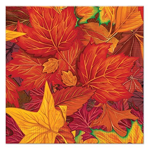 Beistle Fall Leaf Luncheon Napkins (48 Pack), Multicolor