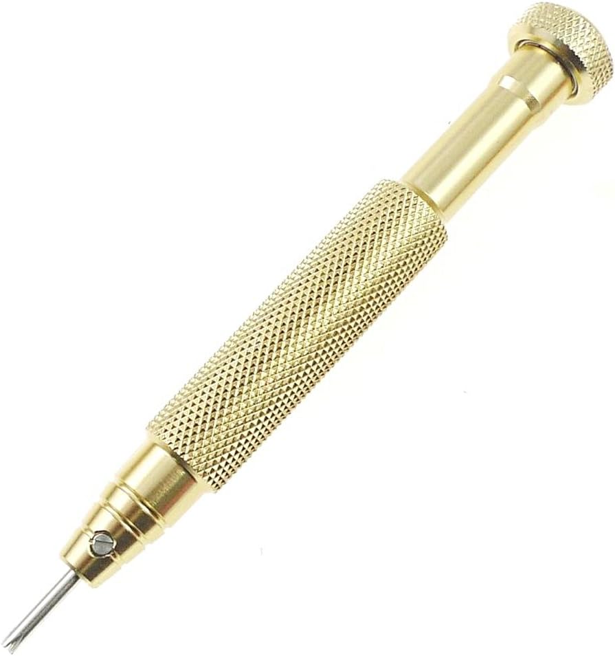 High Torque Strong Screwdriver for ø 2.35 Ladies Audemars Piguet Watch Case Back Repair Tool (Full Size, Gold)