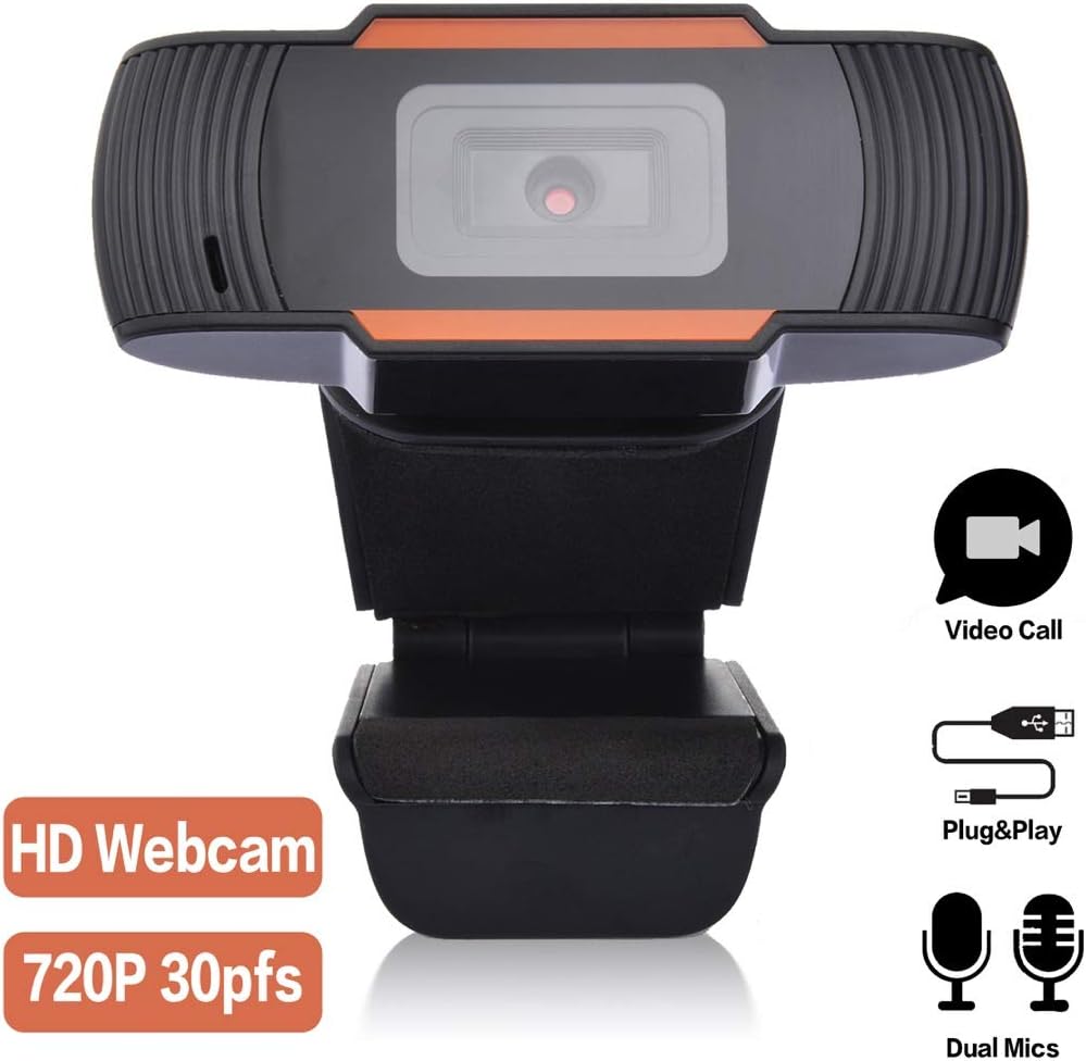 ZJFKSDYX HD Webcam, 1280 X 720P High Resolution, Support Microphone, Suitable for Remote Conference, Games, Network Teaching