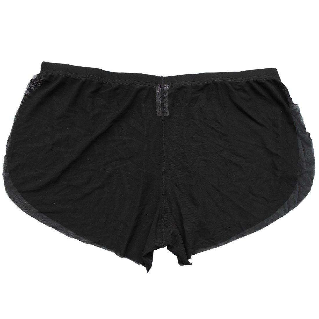 MSemis Mens Underwear Mesh Boxer Briefs Shorts Sheer Split Side Swim Trunks Swimwear
