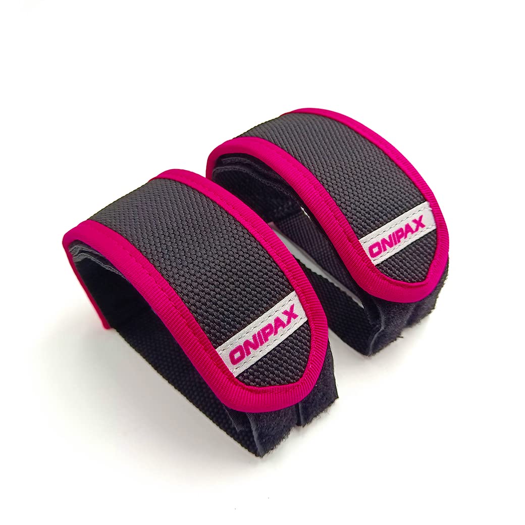 ONIPAX 1 Pair Bike Pedal Strap Toe Clips Straps Tape (pink)