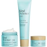 Kind Science 3-Piece Skin Care Set, Gentle Cleanser, Hydration Cream, Eye Cream - Essential Anti Aging Trio - Anti Aging Skin Care Set for Women - Paraben, Dye & Fragrance Free, Cruelty Free