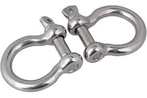 SHENGHUISS Anchor Shackle Stainless Steel 316 Forged Bow Shackle Screw Pin Marine Hardware Rigging