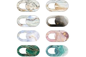 Marble Laptop Camera Cover Slide Cute 8 Pack, Webcam Cover Slide Phone Camera Cover, FadyRaye Ultra-Thin Computer Camera Cover Slide Blocker Fits Cell Phone Laptop, Desktop PC, Tablet