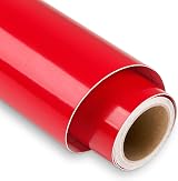 Lya Vinyl Red Permanent Vinyl Roll 12x5Ft for Cricut Outdoor Self Adhesive
