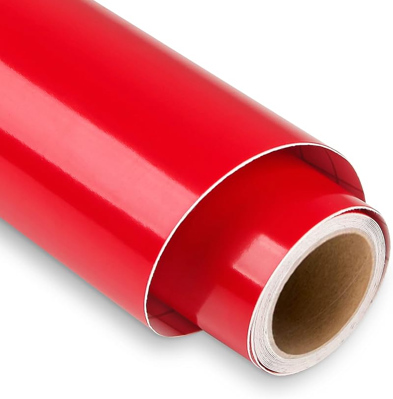Lya Vinyl Red Permanent Vinyl Roll 12x5Ft for Cricut Outdoor Self Adhesive