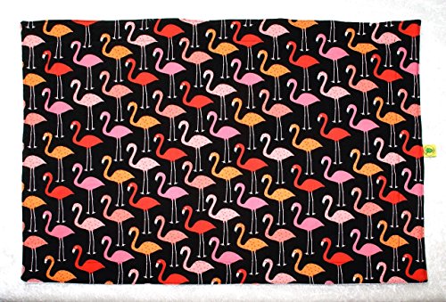 Dish Drying Mat - Pet Placemat - Appliance Mat - Dish Drainer - Pink Flamingos - RV Camp - 16"x19.5"