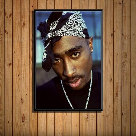 Amazon Co Jp Cwswpラッパースターポスターと版画 トゥパックシャクールアウトローラップミュージックヒップホップアート絵画キャンバスポスター壁の写真 家の装飾のための60x80cm Generic