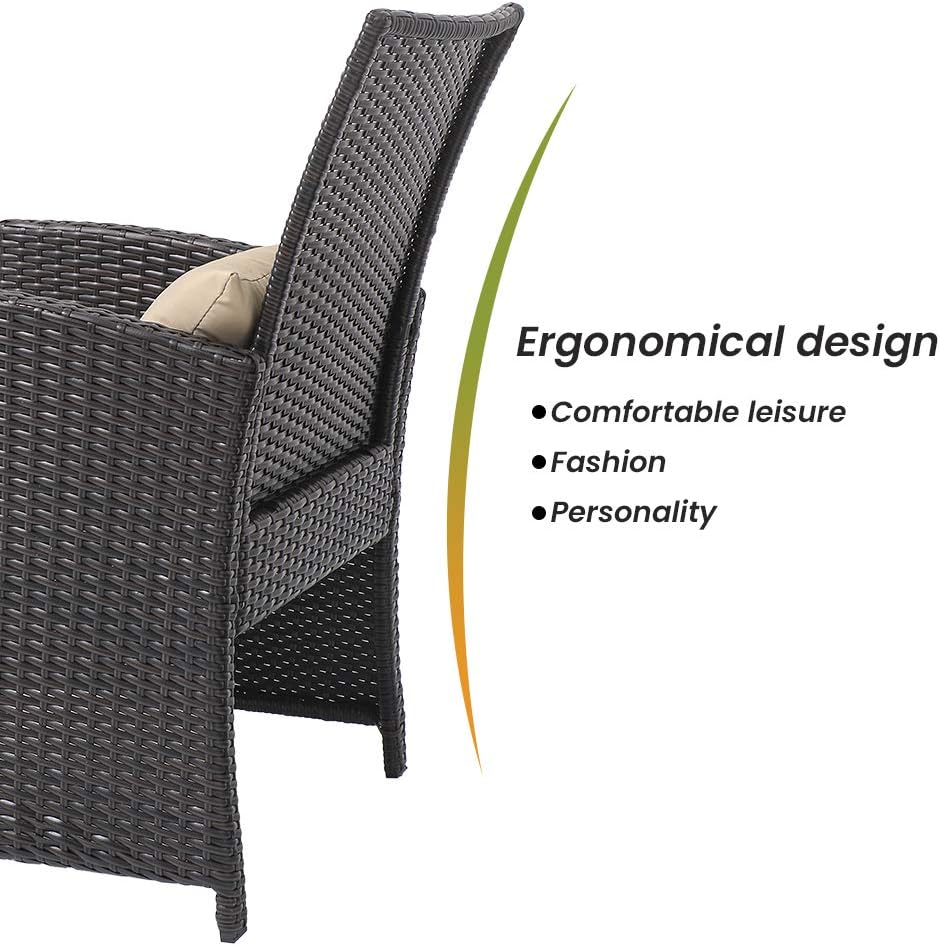 Amazon Com Crestlive Products 3 Pcs Outdoor Wicker Rattan Bistro Set Patio Conversation Set With Sofa Chairs And Table All Weather Furniture For Garden Lawn Pool Backyard Porch Light Yellow Garden Outdoor
