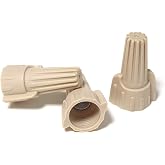 Happy Emily 500pcs, Tan Winged Wire Connectors, Twist-On Easy Screw On Type Connectors, Heavy Duty, for Connect Electrical Wiring, Wing Wire connectors, Easy Twist-On Ribbed Cap
