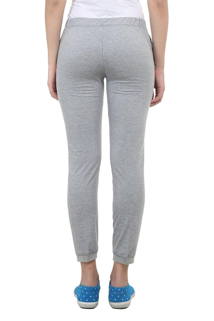 vimal black cotton blend trackpant for women