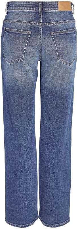 NMYOLANDA Cintura Normal Cintura Regular Jeans Loose Denim, Cor: Azul, Tamanho: 30W / 32L, Comprimento da Perna: L32 — foto 4 de 8