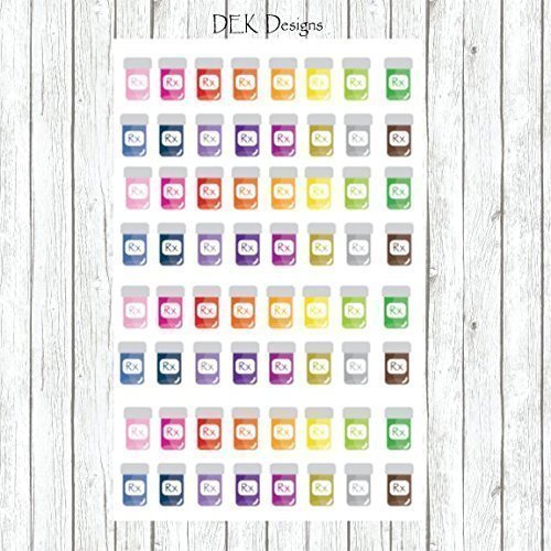 Prescription bottles planner/calendar stickers and accessories. Sized to fit most planners. Half sheet size 4.5