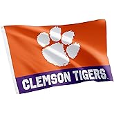 Desert Cactus Clemson University CU Flag - 3 x 5 Feet Tigers Banner, Indoor/Outdoor Durable Fabric, 100% Polyester Design (Style Q)