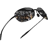 MAXJULI Polarized Sport Sunglasses for Men Women TR90 Rimless Frame for Running Fishing Baseball Driving 8249