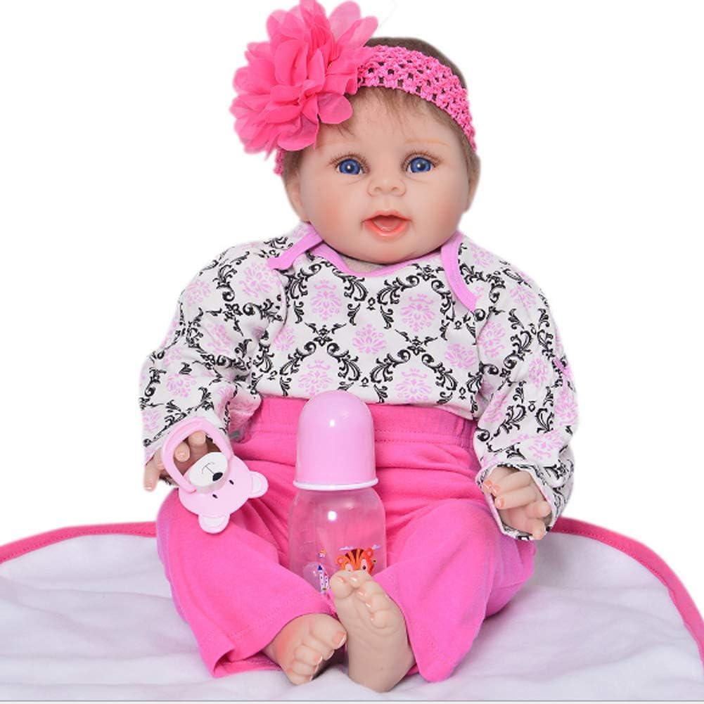Prezzo Reborn Bambola 55cm Simulazione Baby Occhi Azzurri Capelli Gialli Carino realistica Ragazza Bambole ponderata Natale Regali Offerte