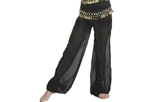 Miss Belly Dance Kid's Sheer Chiffon Harem Pants | Sheer Shadow