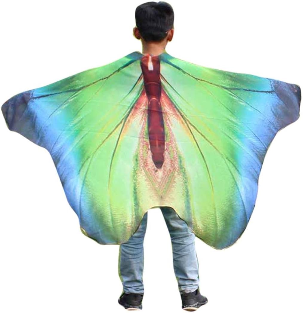 Children Butterfly Wings, Kids Chiffon Butterfly Shawl Cape