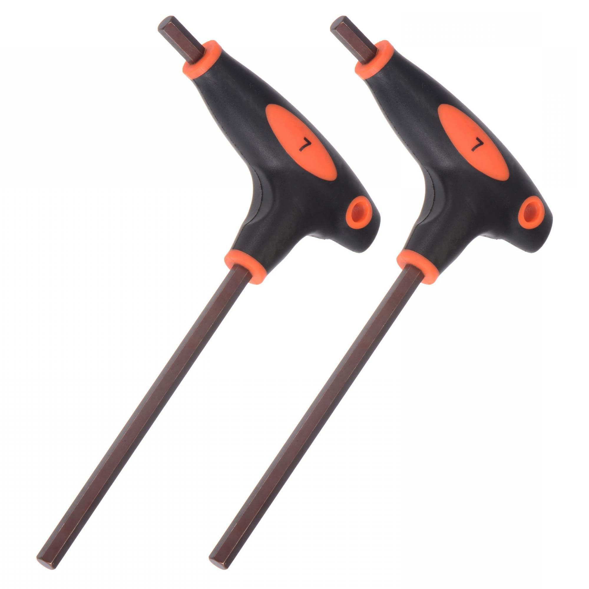 Unifizz 7mm Metric T-Handle Hex Key Dual Flat End Hexagon Wrench Spanner S2 Steel Allen Key