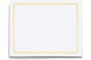 PaperDirect Foil Elegance Speciality Certificates - 50 Sheets of 38lb White Paper, 8½" x 11", Double Gold Foil Border, Perfect for Awards, Students, Employees, Volunteers, Course Completion, Diplomas