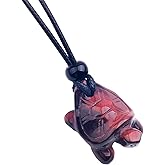 Magic Human Turtle Necklace - Sea Turtle Gifts for Women and - Crystals and Healing Stones - Lucky Amulets - Natural Gemstone Necklace - Small Good Luck Charms