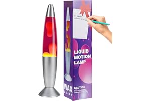 AONESY 16-Inch Liquid Motion Lamp- Purple Liquid, Yellow Wax, Volcano Lamp for Kids Adults, Mood Lamps Home Decor for Living Room Bedroom Kids Room, Relax Mood Night Light for Christmas, Party, Birthday