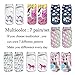 Orlesp-Unicorn Socks Low Cut Ankle Socks Unicorn Element Cartoon Boat Socks (7 pack/Multicolor)