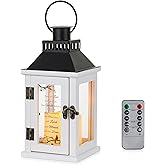 Staymoment White Memorial Lantern with LED Candle - Sympathy Gifts for Loss of Loved One, Bereavement Funeral Grieving Condolence Gift for Loss of Mother Father Husband Daughter Brother